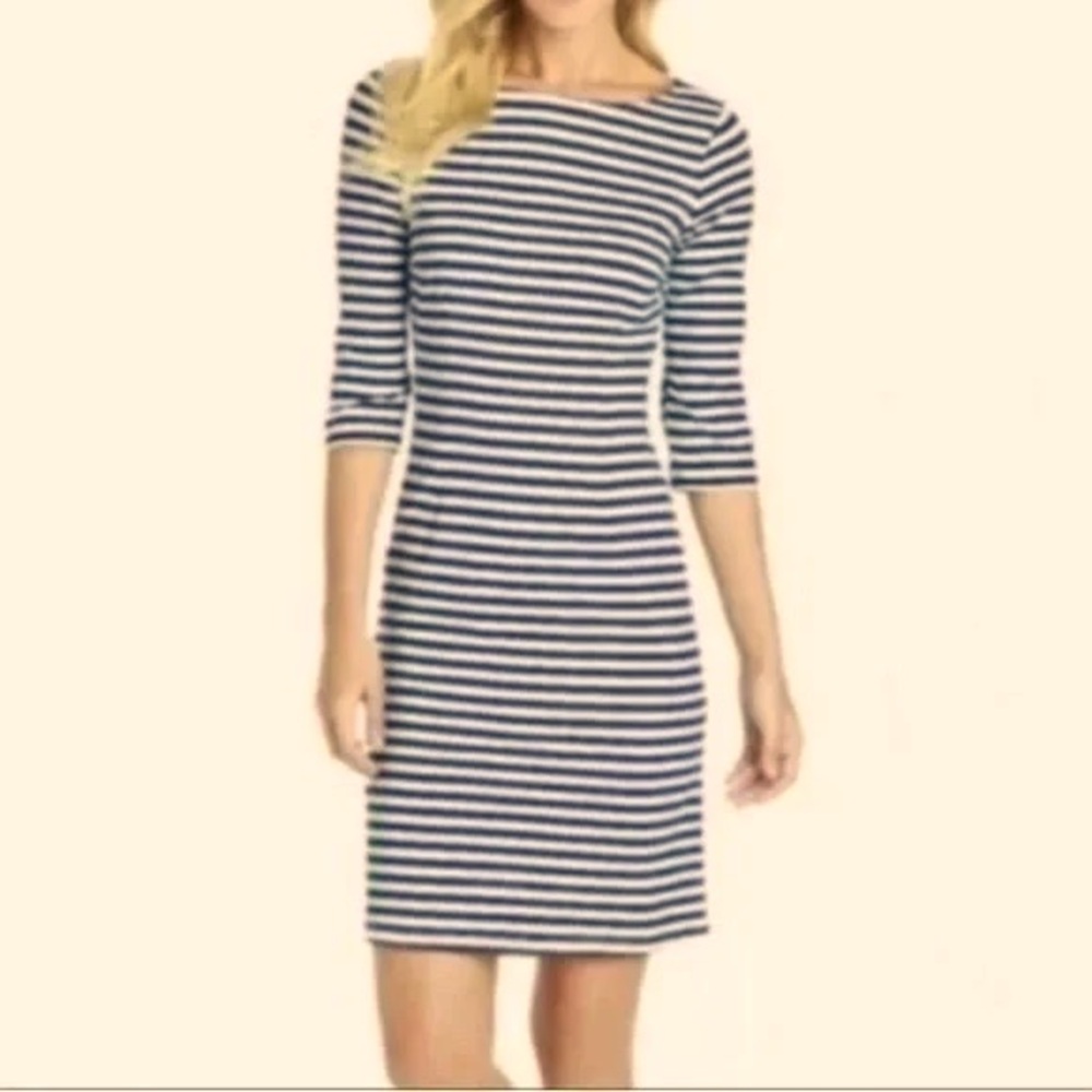 Classic Navy and White Striped Dress